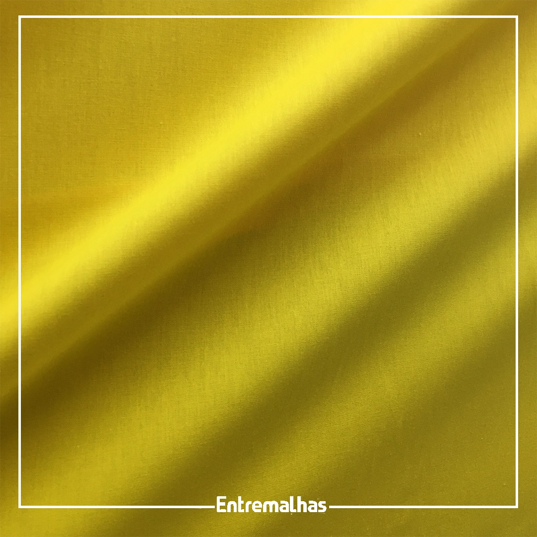 Tecido Tricoline Liso - Amarelo