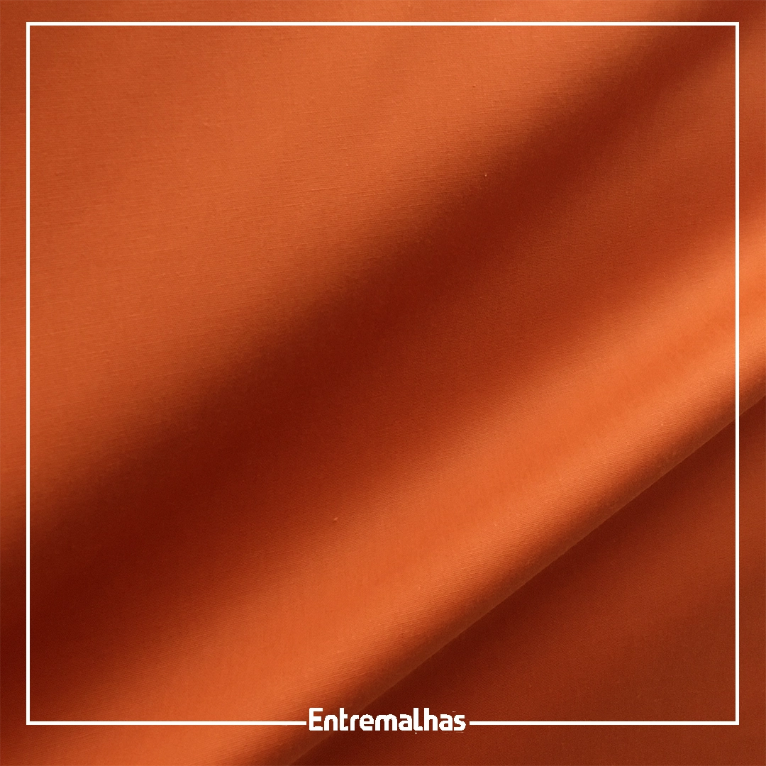 Tecido Tricoline Liso - Laranja