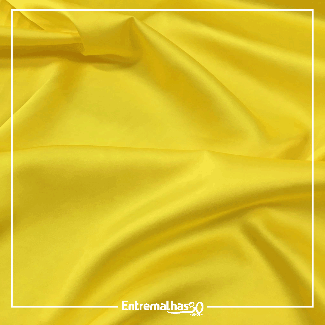 Tecido Gloss Spandex - Amarelo Ref.: 859417