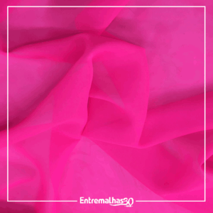 Tecido Crepe Chiffon Liso - Rosa