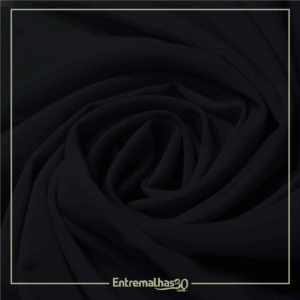 Tecido Crepe Chiffon Fluid - Preto