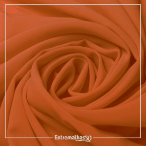 Tecido Crepe Chiffon Fluid - Laranja
