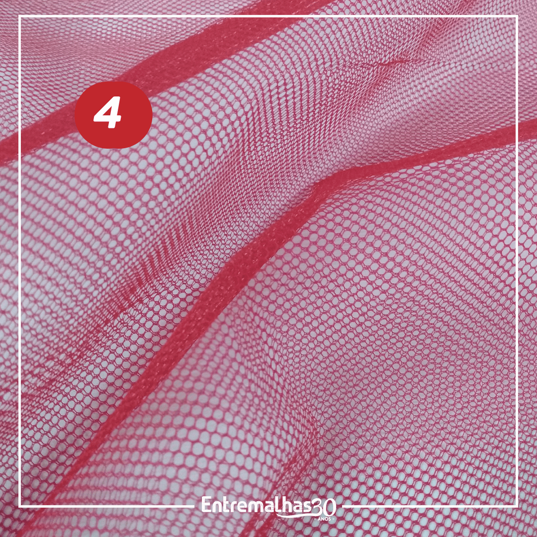 Tecido Filó Fino - Vermelho