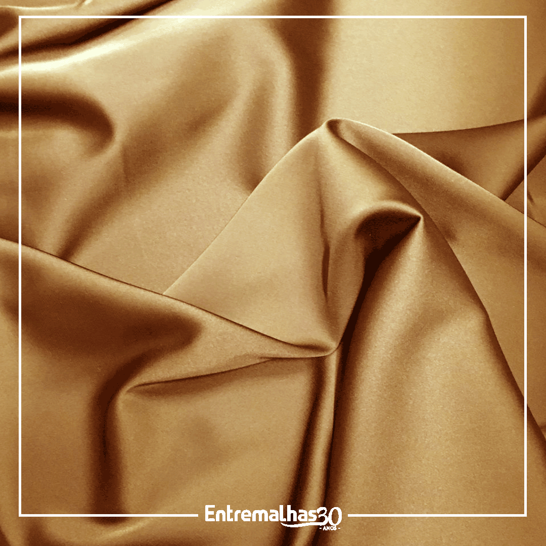 Tecido Gloss Spandex - Dourado Ref.: 859417