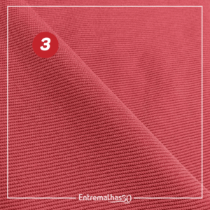 Tecido Helanca Canelada - Vermelho