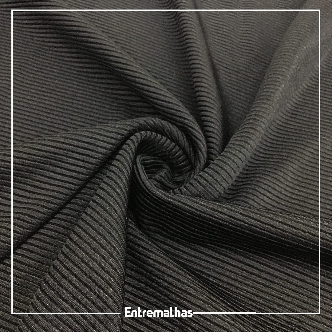 Tecido Lycra Kotelle Bright - Preto Ref.:317257