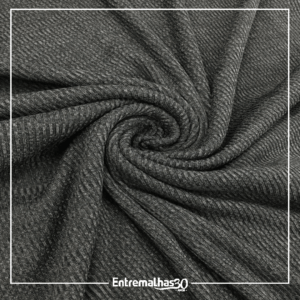 Malha Canelada Mariana - Cinza