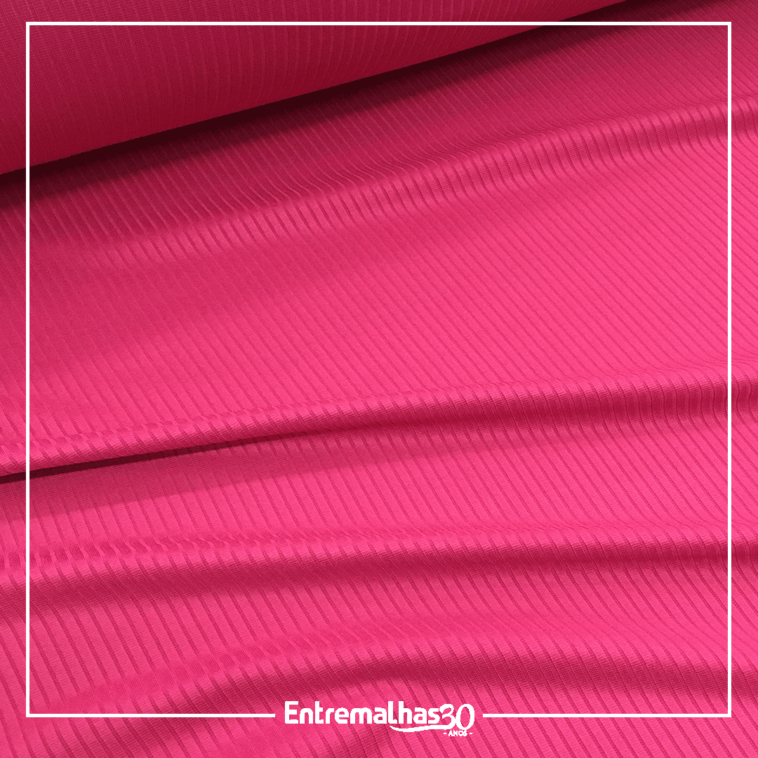 Malha Canelada - Rosa
