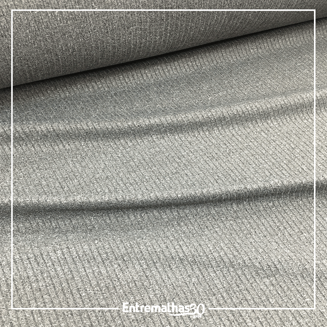 Malha Canelada - Cinza