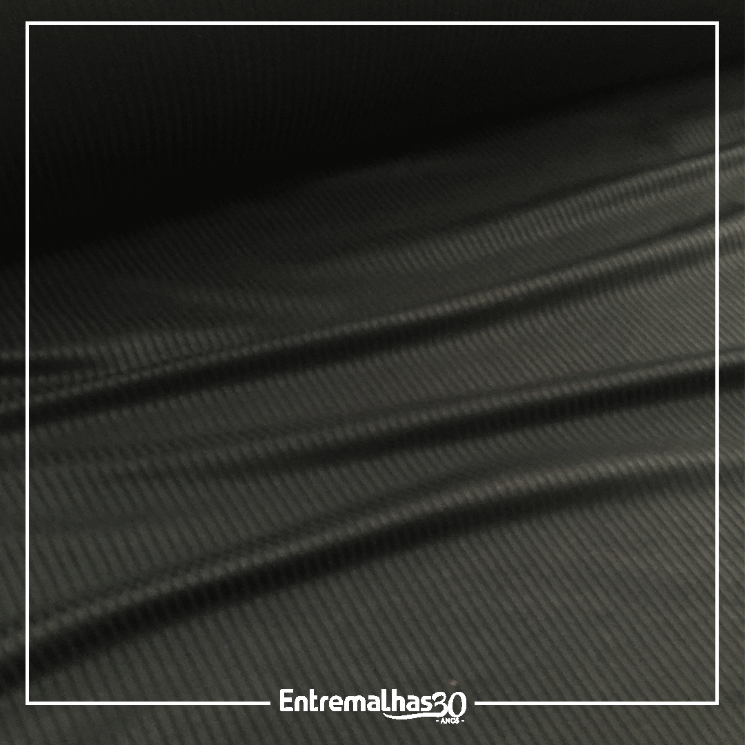 Malha Canelada - Preto