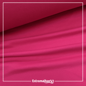 Malha Canelada Ribana - Rosa