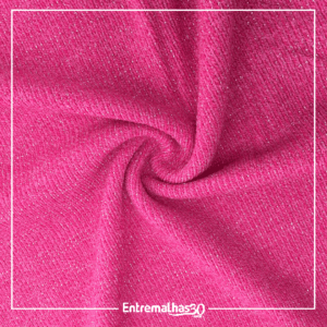Malha Tricot Lurex Varsóvia - Rosa