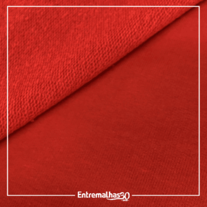 Tecido Moletom Careca 3 Cabos - Vermelho
