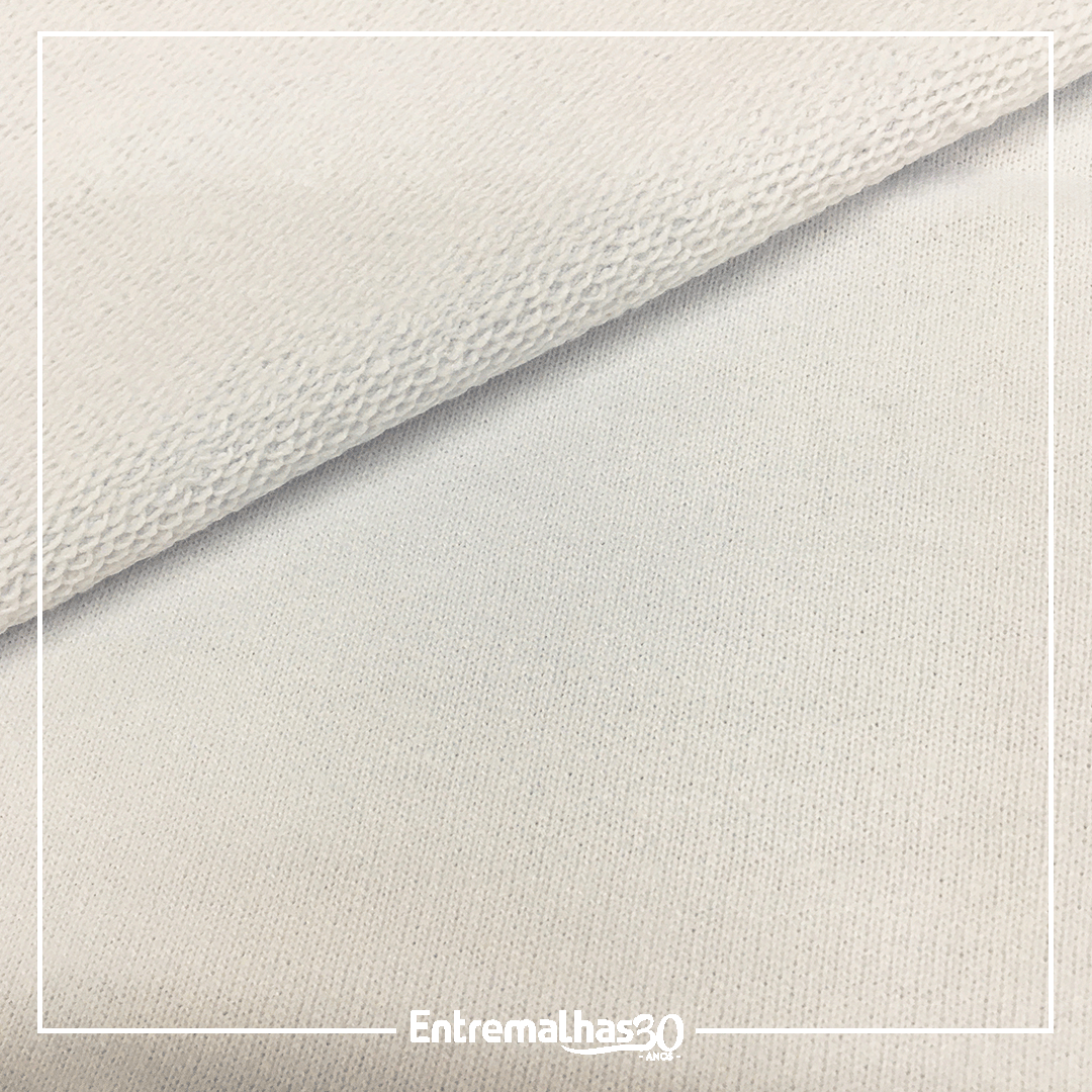 Tecido Moletom Careca 3 Cabos - Branco Ref.: 364010