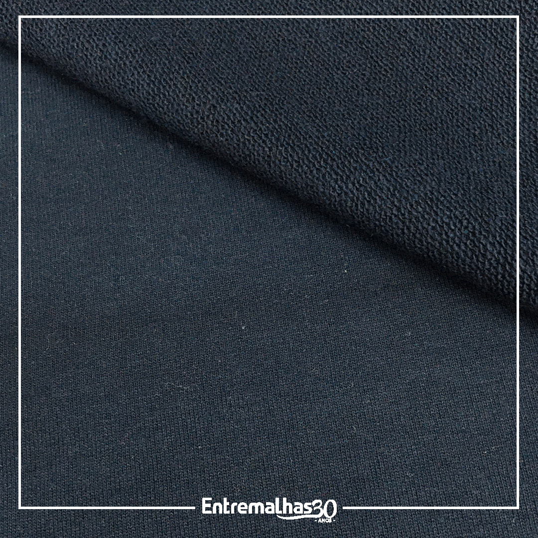 Tecido Moletom Careca 3 Cabos - Azul Ref.: 364010