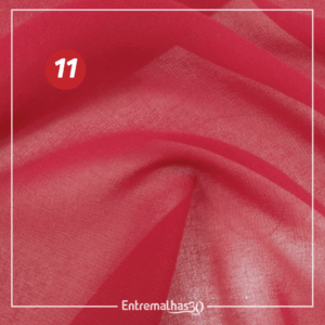 Tecido Musseline Toque De Crepe - Vermelho