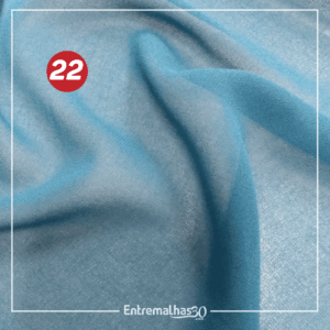 Tecido Musseline Toque De Crepe - Azul