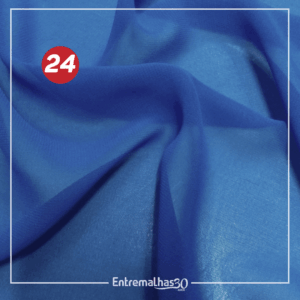 Tecido Musseline Toque De Crepe - Azul