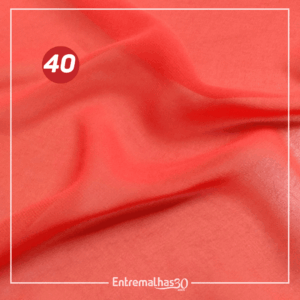 Tecido Musseline Toque De Crepe - Laranja