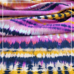 Tecido Lycra Eden Canelada Estampada