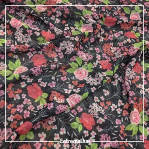 Tecido Lycra Tule Estampada