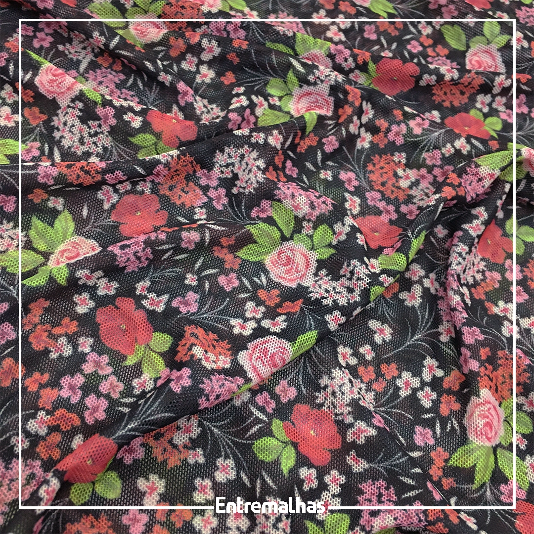 Tecido Lycra Tule Estampada Ref.:317053