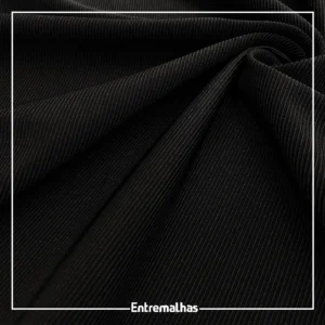 Tecido Lycra Trilobal Rib - Preto