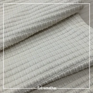 Tecido Lycra Tweed - Bege 8340