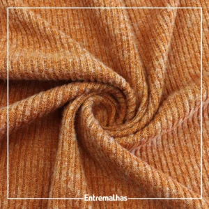 Malha Canelada Mariana - Laranja