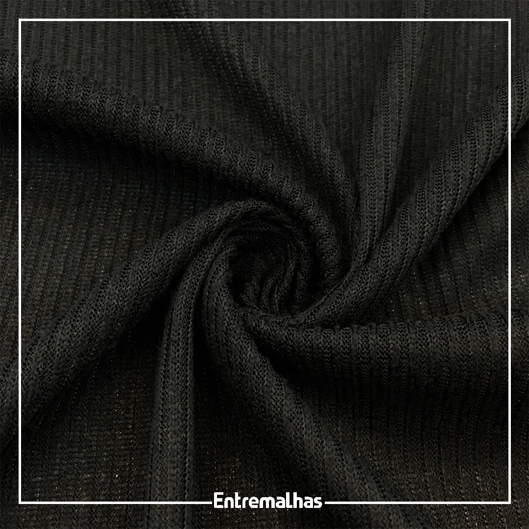 Malha Lanzinha Rib - Preto Ref.:330017