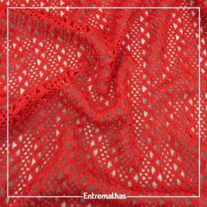 Malha Crochet Ferretti - Vermelho