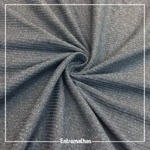 Malha Suede Mescla Rib - Cinza 903