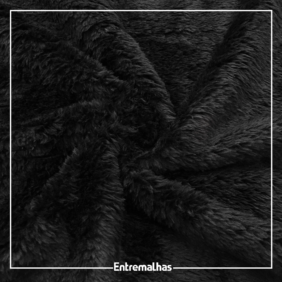 Malha Duo Fleece - Preto