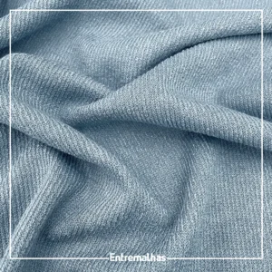 Malha Tricot Retro - Azul