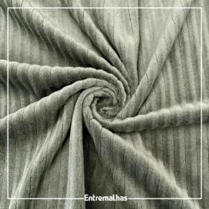 Malha Aveludada Canelada - Verde 28722