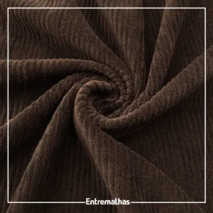 Tecido Plush Cotele - Marrom