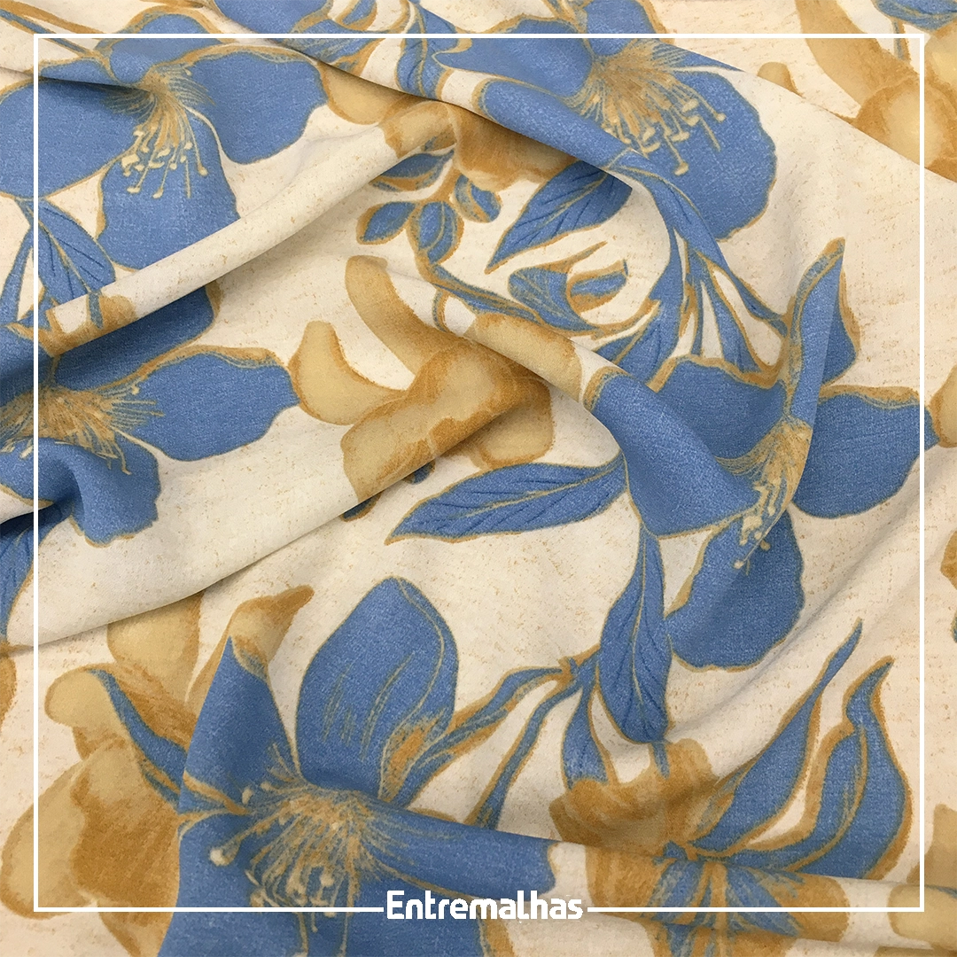 Tecido Crepe Sabia Estampado