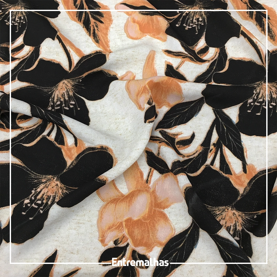 Tecido Crepe Sabia Estampado
