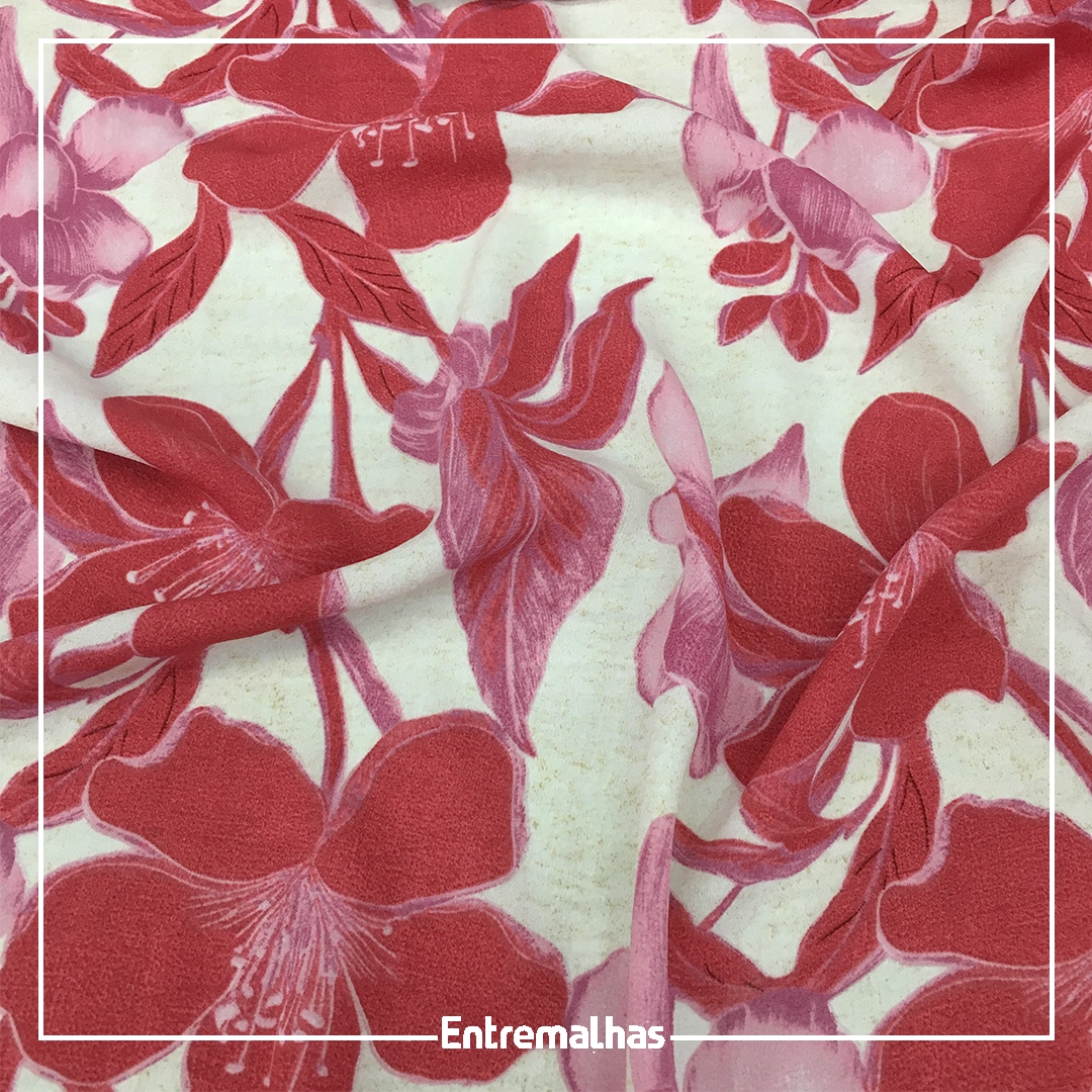 Tecido Crepe Sabia Estampado