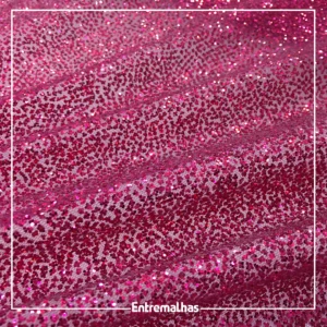 Tecido Tule Glitter - Rosa