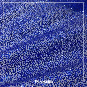 Tecido Tule Glitter - Azul