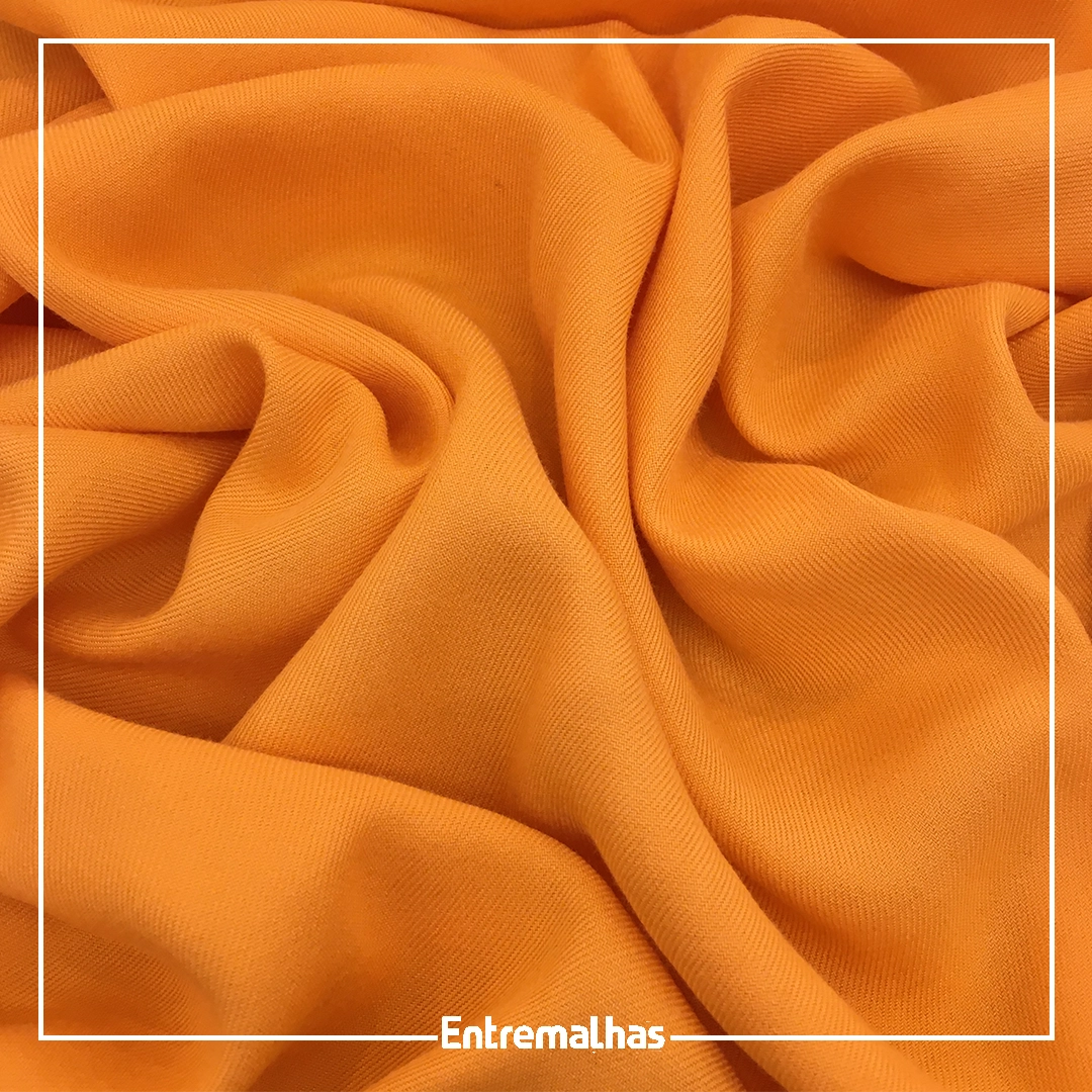 Tecido Viscose Sarjada - Laranja