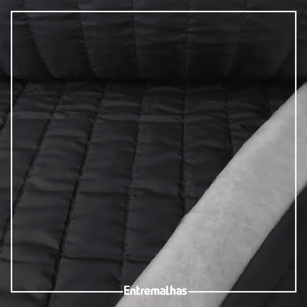 Tecido Matelassê Jacket - Preto Ref.:859528