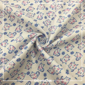 Tecido Fustão Estampado