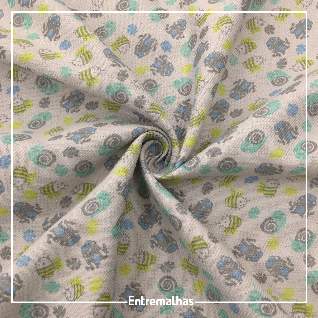 Tecido Fustão Estampado