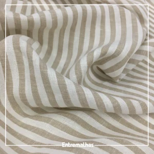 Tecido Linho Mykonos - Nude/Bege