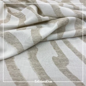 Tecido Jacquard Zevra - Bege