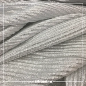 Tecido Plissado Holográfico - Prata