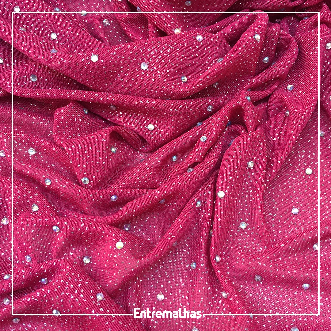 Tecido Tule Star - Rosa