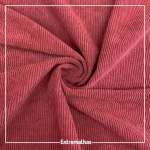 Tecido Veludo Corduroy 16 Canais - Vermelho